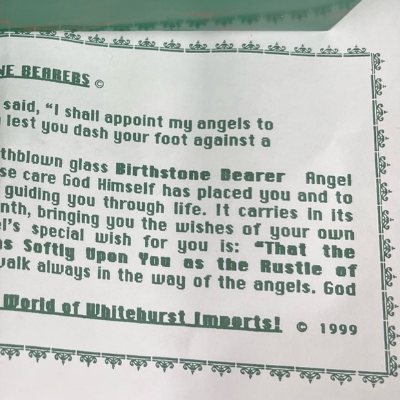 Hand-blown German glass Angel-November Birthstone-IOB - Picture 5 of 16